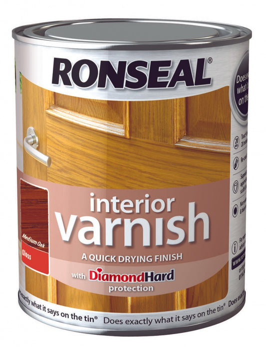 Ronseal Vernis Intérieur Brillant 250ml Chêne Moyen