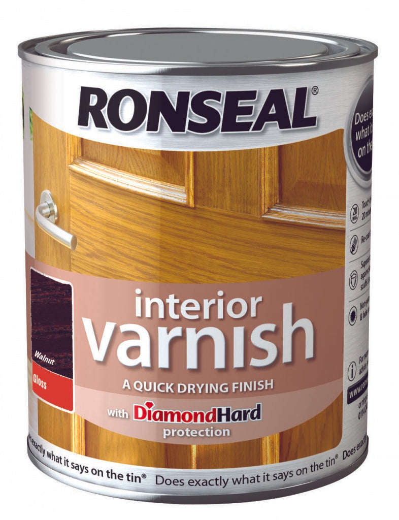 Ronseal Barniz Interior Brillo 250ml Nogal