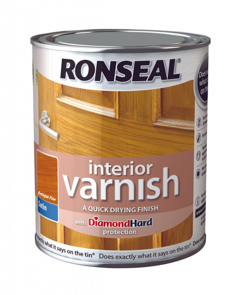 Ronseal Barniz Interior Satinado 250ml Pino Antiguo