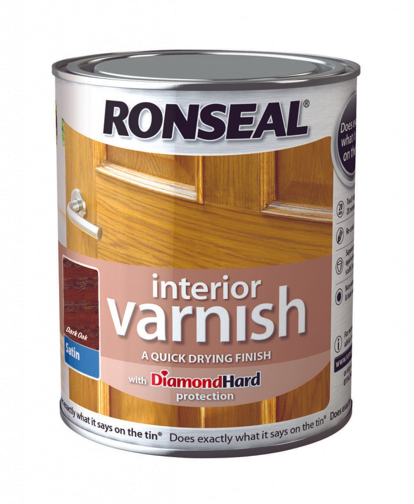 Ronseal Vernis Intérieur Satiné 250ml Chêne Foncé