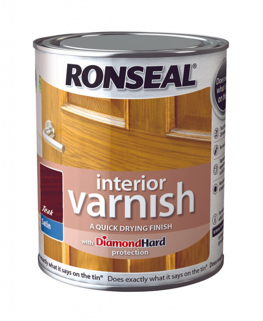 Ronseal Barniz Interior Satinado 250ml Teca