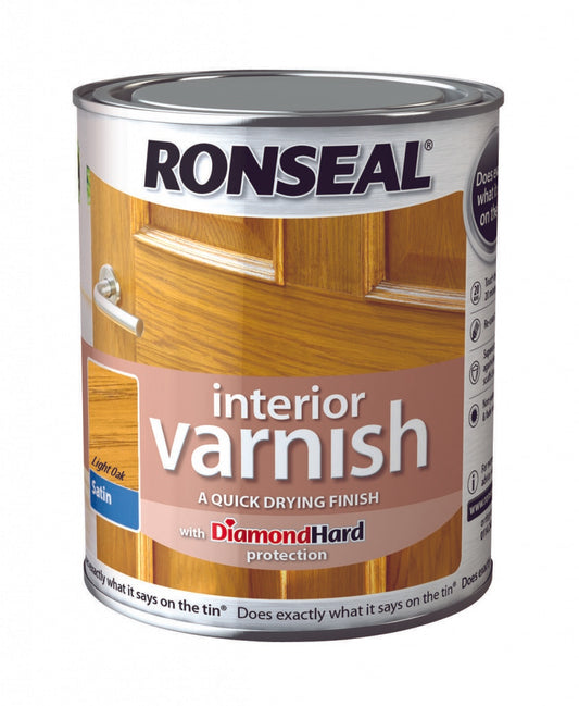 Ronseal Barniz Interior Satinado 250ml Roble Claro