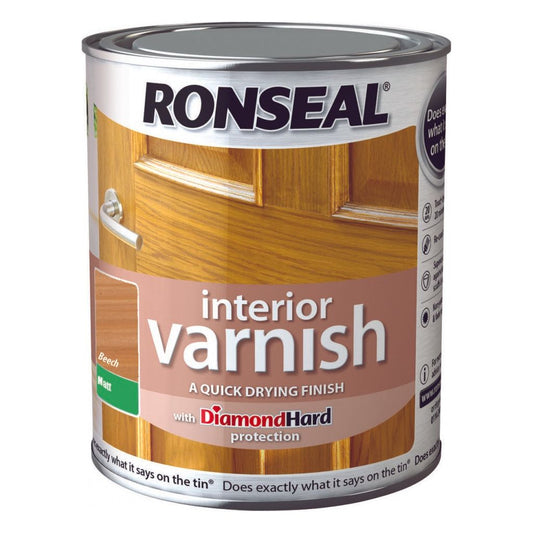 Ronseal Interior Varnish Matt 250ml Beech