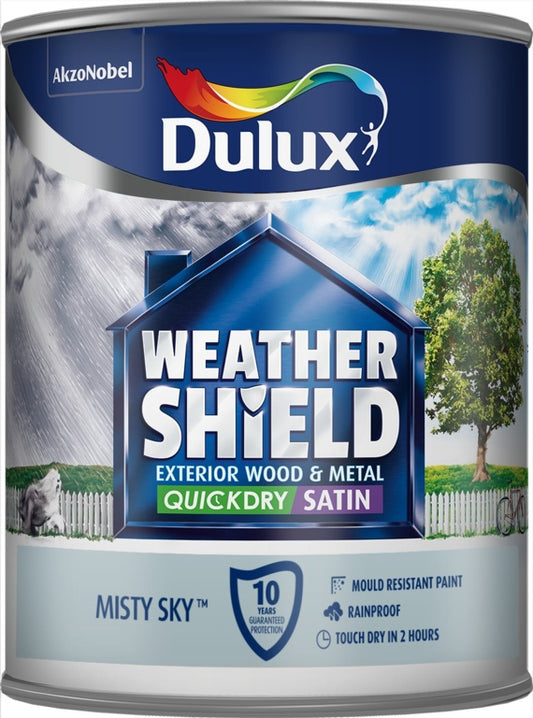 Dulux Weathershield Satiné à séchage rapide 750 ml Ciel brumeux