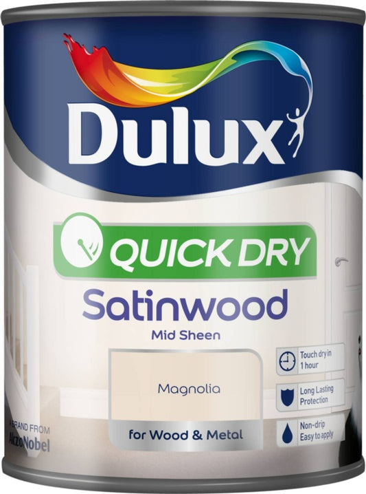 Dulux Bois de satin à séchage rapide 750 ml Magnolia