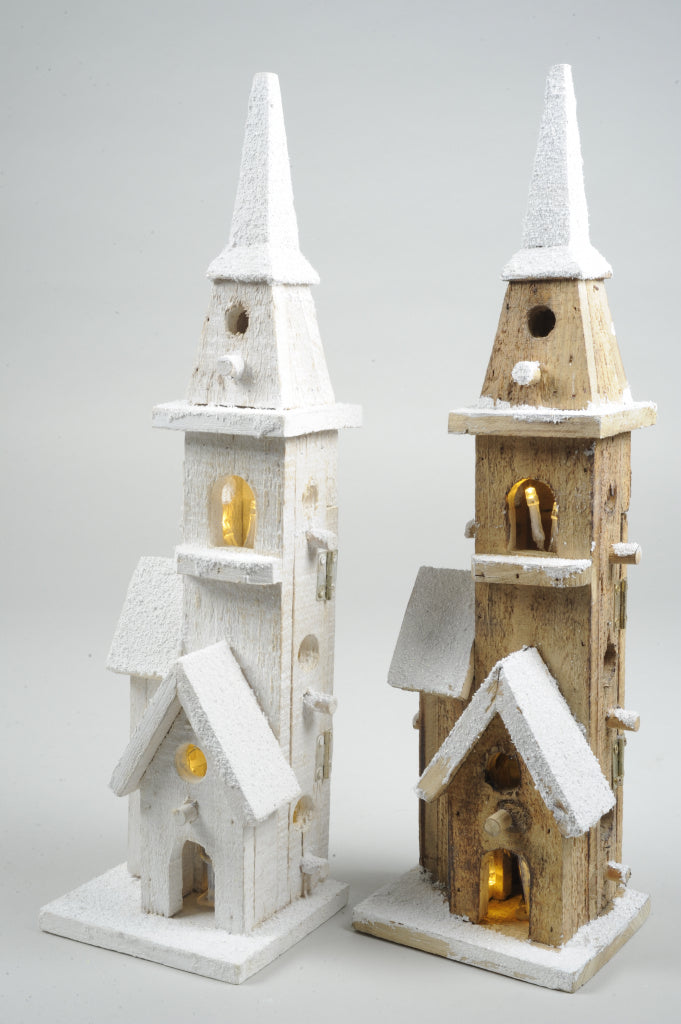 Kaemingk LED Wooden Chapel Warm White