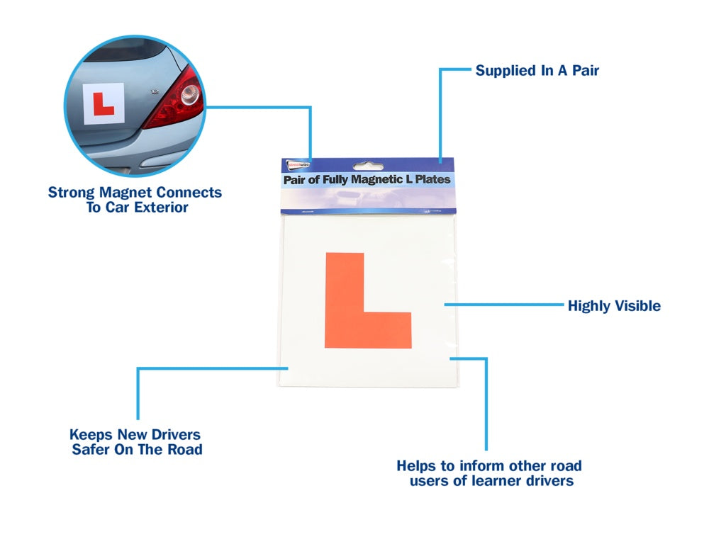 Streetwize Magnetic L Plate Pair