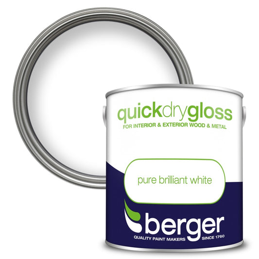 Berger Quick Dry Gloss 2.5L Brilliant White