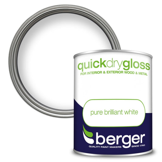 Berger Quick Dry Gloss 750ml Brilliant White