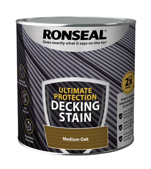 Ronseal Ultimate Protection Teinture pour terrasse 2,5 L Chêne moyen