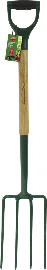 Ambassador Natural Ash Handle Carbon Steel Digging Fork