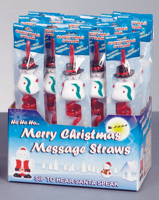 Premier Speaking Snowman Straw