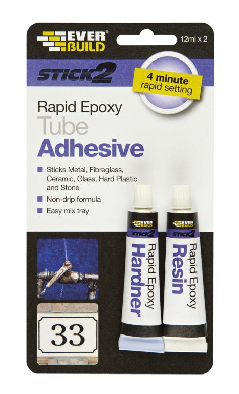 Adhésif époxy rapide Everbuild 12 ml x 2