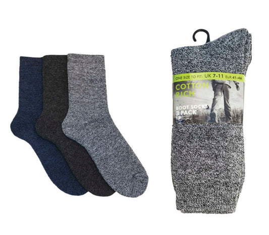 Cotton Rich Mens Boot Socks