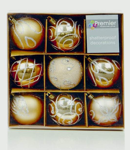 Premier 60mm  Decorated Balls Pack 9