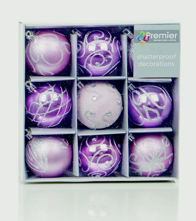 Premier 60mm  Decorated Balls Pack 9