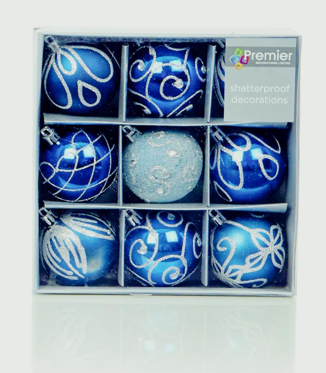 Premier 60mm  Decorated Balls Pack 9