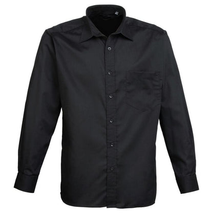 Chemise à manches longues noire Prestige