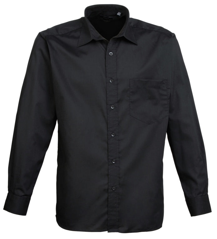 Chemise à manches longues noire Prestige