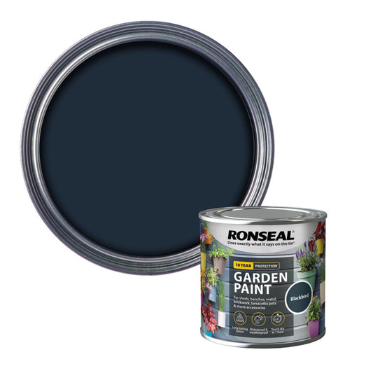 Ronseal Garden Paint 250ml Blackbird