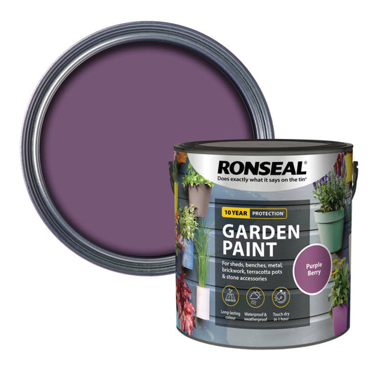 Peinture de jardin Ronseal 2,5 L Baie pourpre