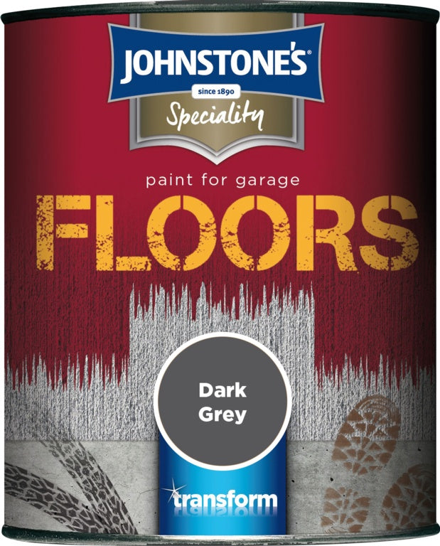 Johnstone's Garage Pintura para suelos semibrillante 750 ml gris oscuro