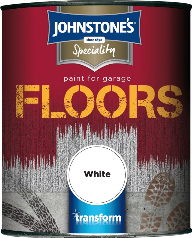 Johnstone's Garage Pintura para suelos semibrillante 750 ml blanco