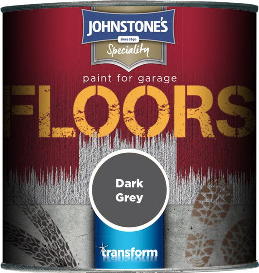 Johnstone's Garage Pintura para suelos semibrillante 250 ml gris oscuro