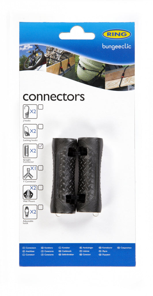 Ring Bungee Clic Straight Connectors Twin Pack