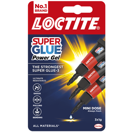 Loctite Super Glue Power Gel Mini Trio 3 x 1g