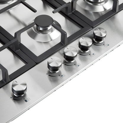 Kitchenplus 5 Burner Stainless Steel Gas Hob