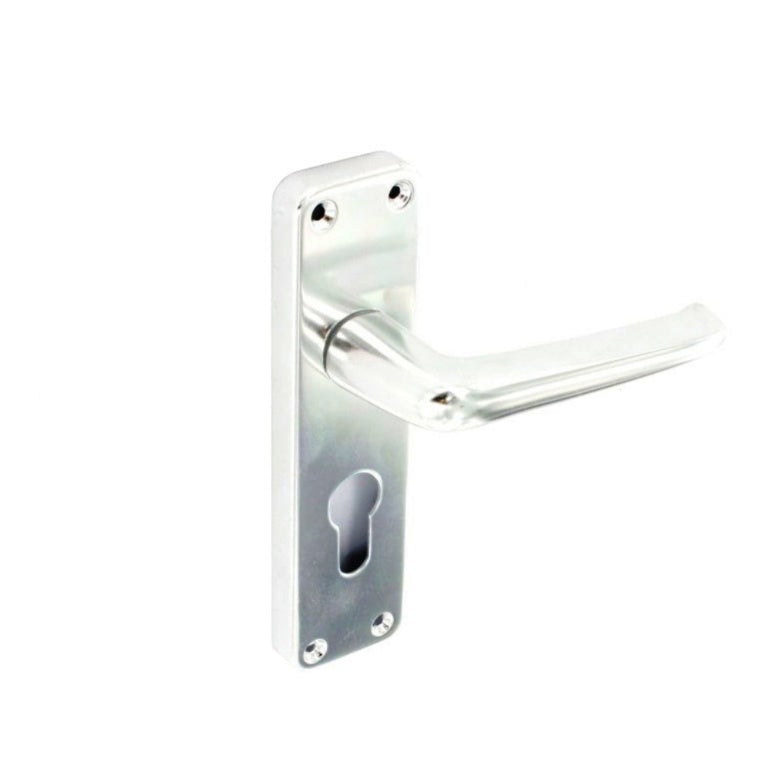 Securit Euro Hadles Aluminio Brillante 1 Par