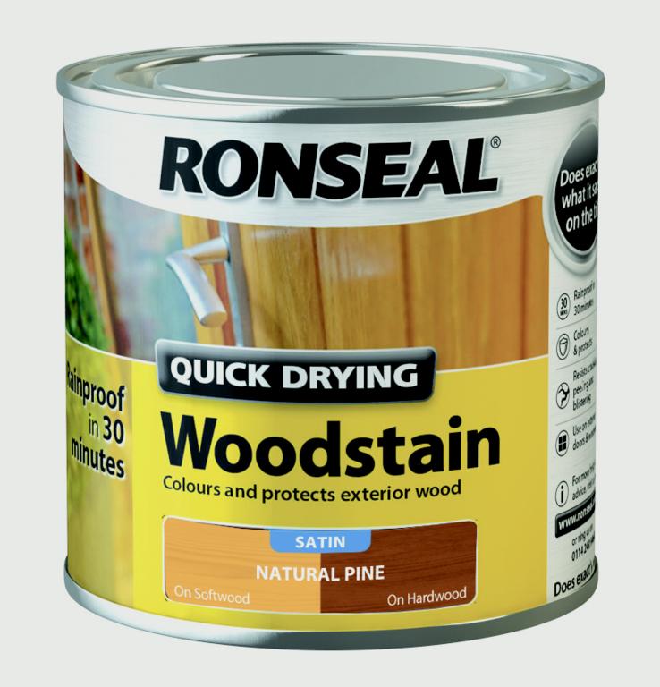 Ronseal Tinte para Madera Secado Rápido Satinado 250ml Pino Natural