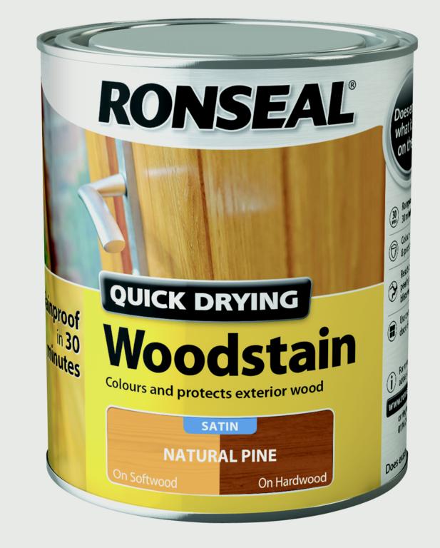 Ronseal Lasure pour bois satinée à séchage rapide 750 ml Pin naturel