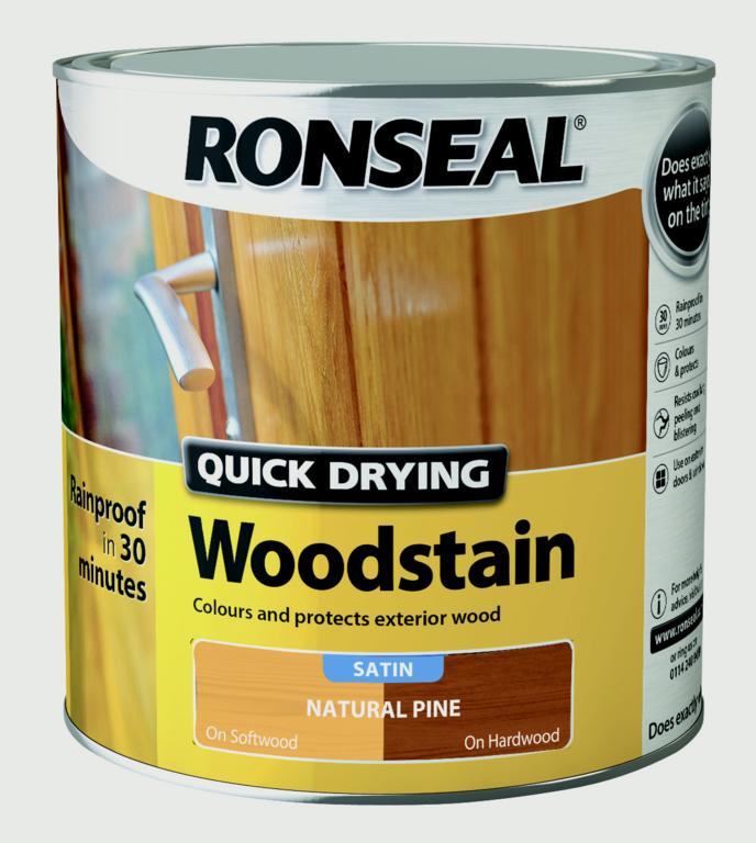 Ronseal Lasure pour bois satinée à séchage rapide 2,5 L