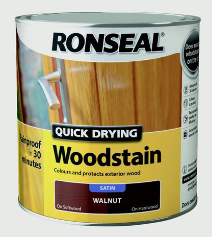 Ronseal Lasure pour bois satinée à séchage rapide 2,5 L