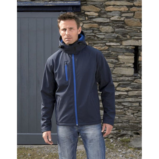 Regatta Mens Hooded Softshell Navy