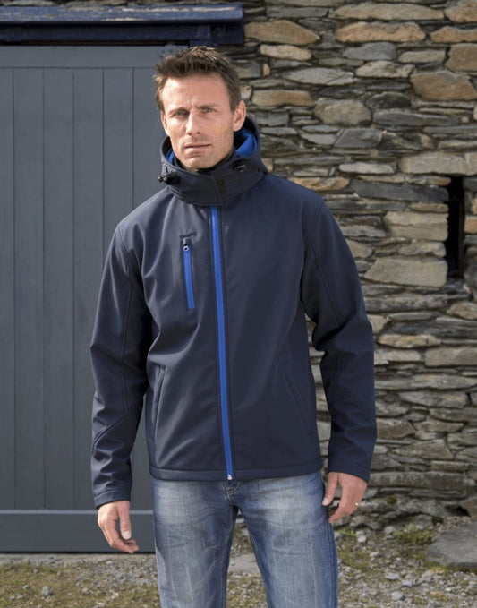 Regatta Hombre Softshell Con Capucha Azul Marino