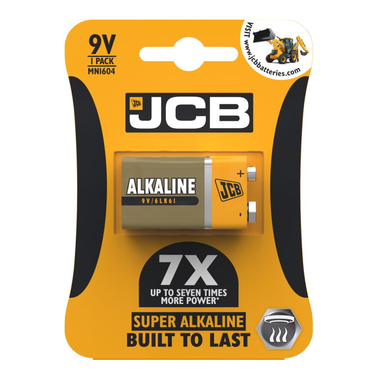 Piles super alcalines 9 V JCB