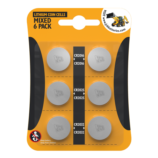 JCB Lithium 6 Pack Coin Cell