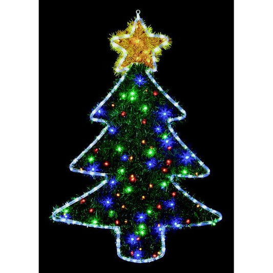 Premier Xmas Tree Tinsel Light 90 Multi LEDs