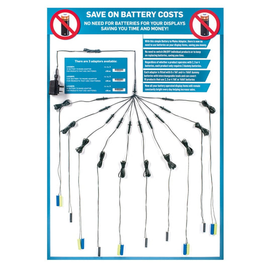 Premier 6v Battery To Mains Adaptor For 10 Battery Operated Items