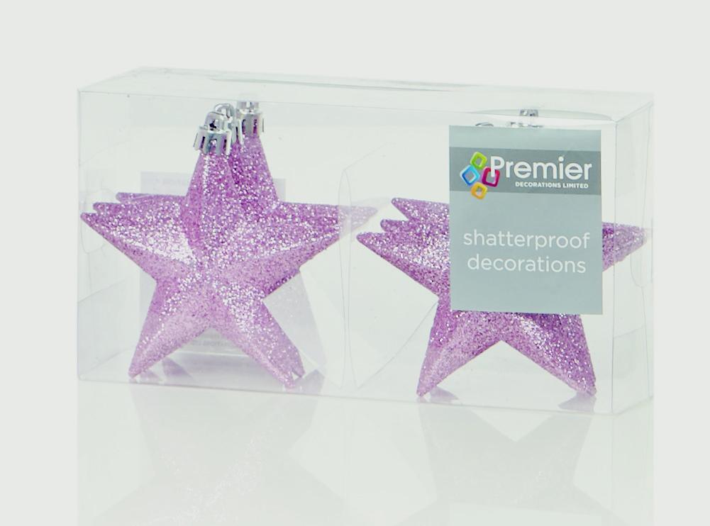 Premier 100mm Glitter Stars Pack 6