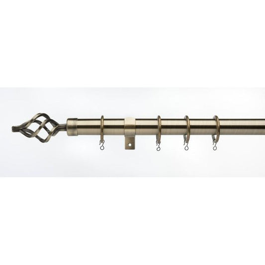 Universal Telescopic Curtain Pole Antique Brass