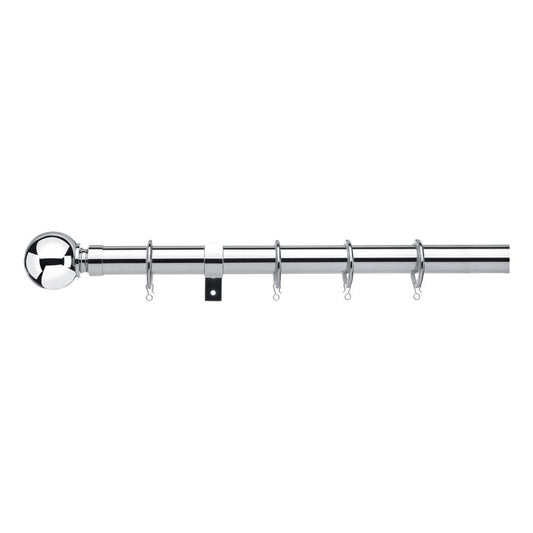 Universal Telescopic Curtain Pole Chrome