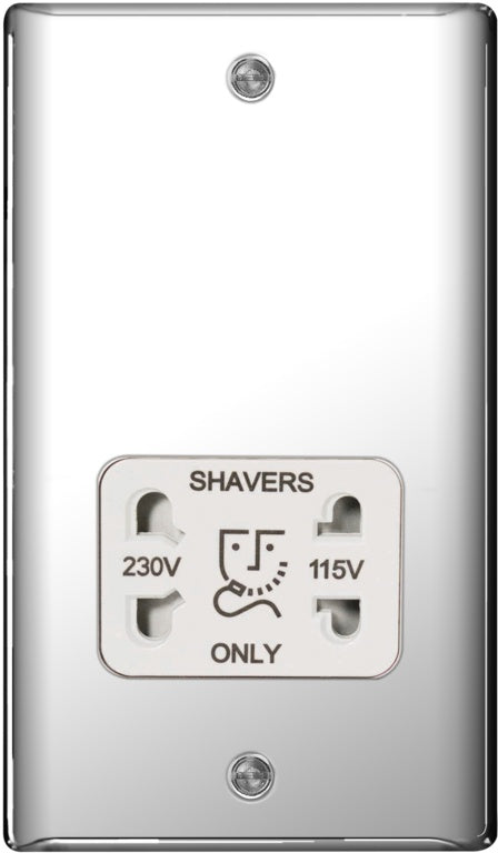 BG Chrome Shaver Socket Dual Voltage