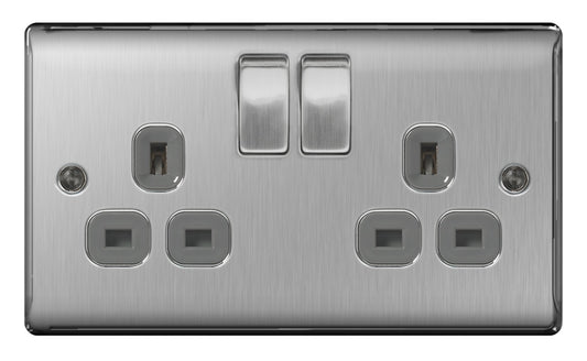 BG 13a 2 Gang Switch Socket