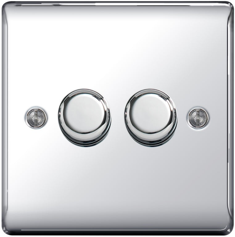 BG Chrome 2 Way Dimmer Switch 400w