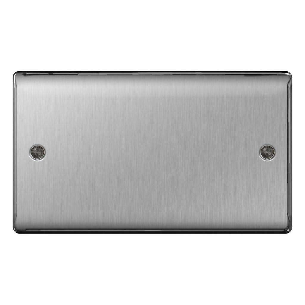 BG Brushed Steel Blank Plate