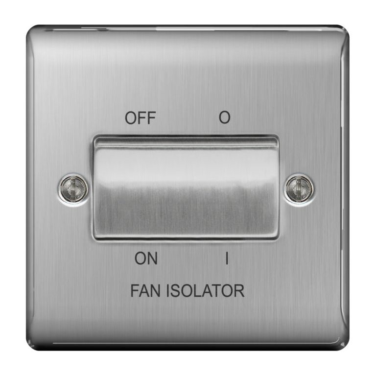 BG Steel 10ax Plate Switch Fan Isolater